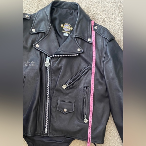 Hard Rock Cafe Biker Leather Jacker - Picture 11 of 14
